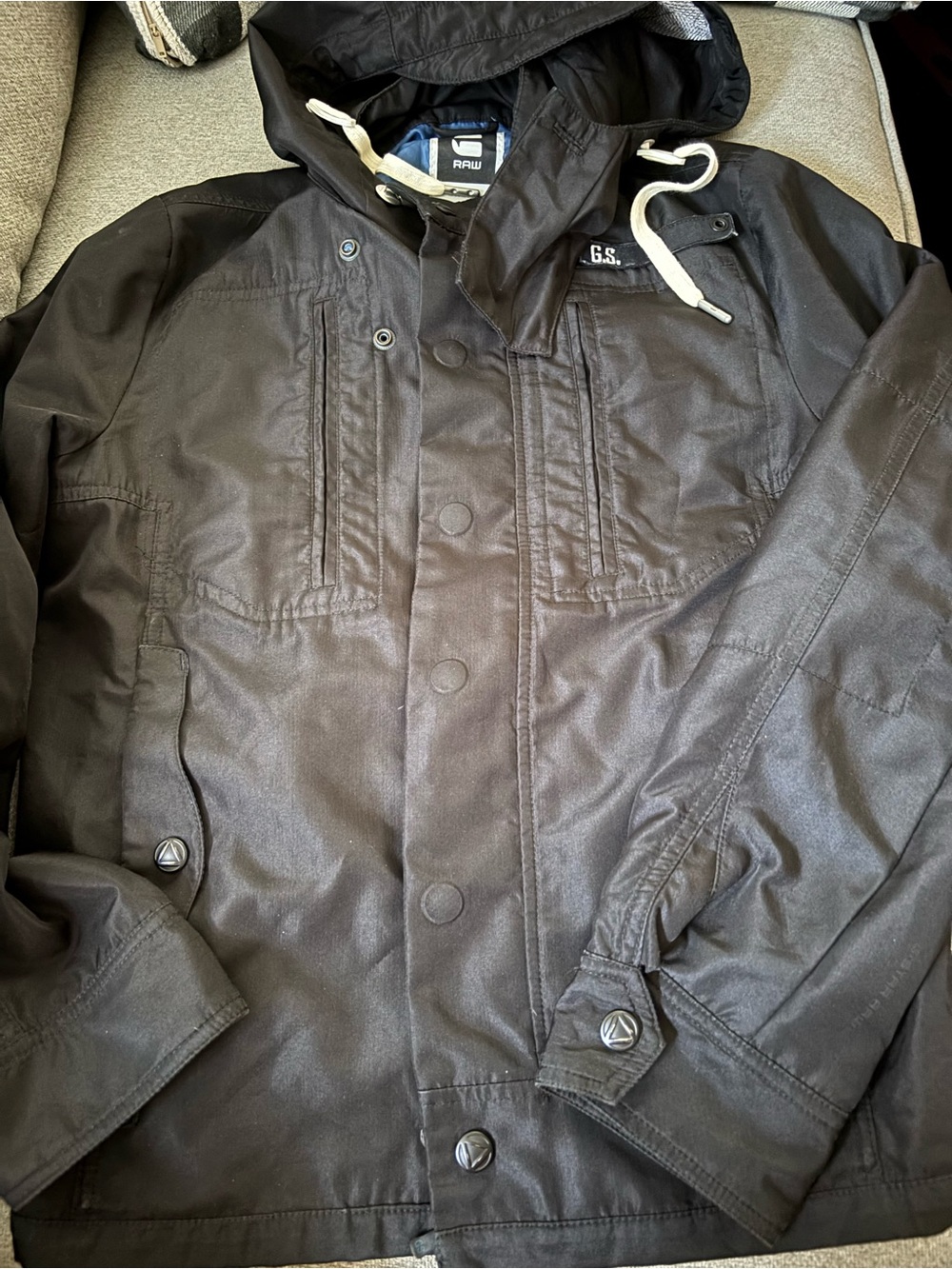 G-Star Black Removable Hooded Men's Jacket